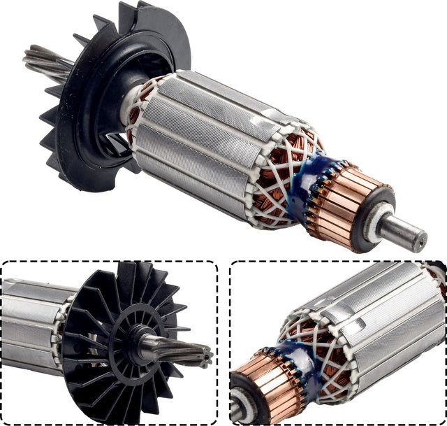 Bosch 7-Zahn-Rotor-Anker-Motor Ersatzteil für elektrische Bohrhammer GBH2-26 und GBH2-26DRE in Silber - Bild 1