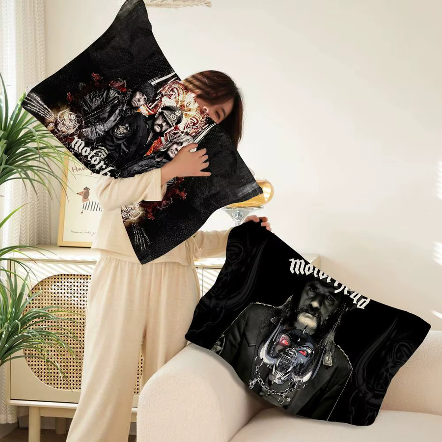 M-Motorhead Kissenbezug Heavy-Metal-Design aus Polyester in Schwarz, rechteckig - Bild 3