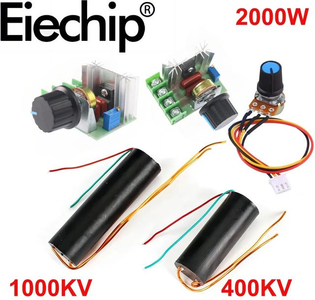 Hochspannungs-Generator Modul mit 2000W AC 220V SCR Spannungsregler und Boost Step Up Funktion für 1000kV 400kV Zündspule Impuls Leistungsmodul DC 3-6V - Bild 1