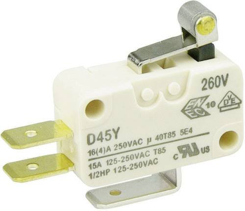 ZF D453-V1RA Mikroschalter 250 V/AC 16A 1 x Ein/(Ein) tastend in Weiß - Bild 1