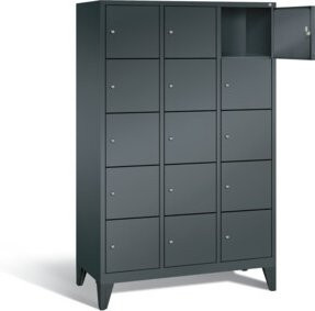 C+P Garderobenschrank Classic in Anthrazitgrau mit Schloss, H x B x T: 185 x 120 x 50 cm - Bild 1