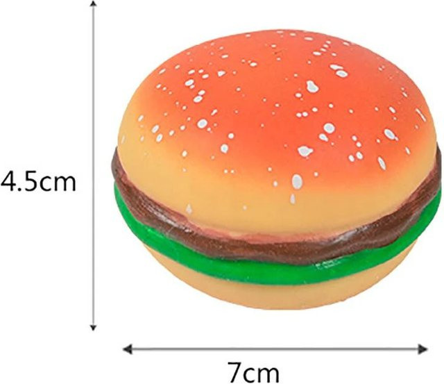 BC Pet Supplies Squishy Hamburger Antistress Spielzeug, Silikon Fidget Spielzeug, Automatischer Rückprall - Bild 1
