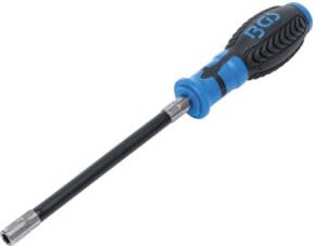 BGS Bit-Schraubendreher mit flexiblem Schaft 7829, Abtrieb Innensechskant 6,3 mm (1/4 Zoll), Blau - Bild 1