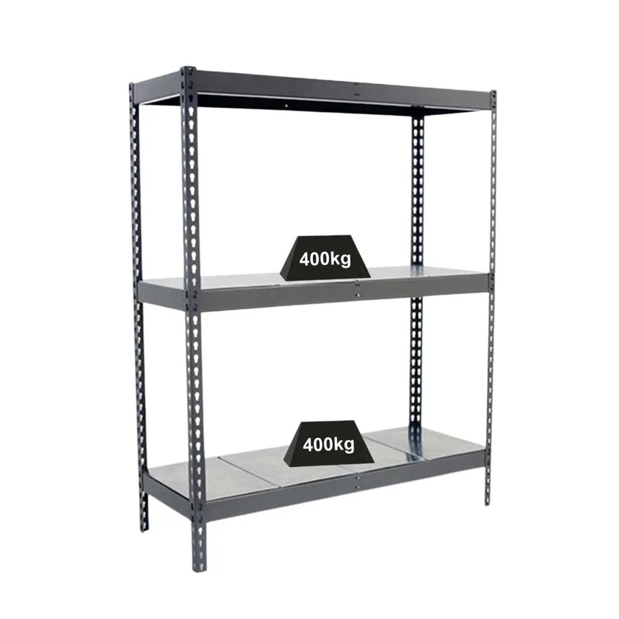 PROREGAL Schwerlastregal Mid Metal Yeti Three in Grau mit verstellbaren Fachböden, H x B x T: 150 x 120 x 60 cm - Bild 2