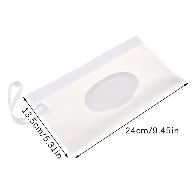 Eva Baby Tragbarer Feuchttuchbeutel Transparent Brauner Nachfüllbarer Halter für Baby-Wipes - Bild 2
