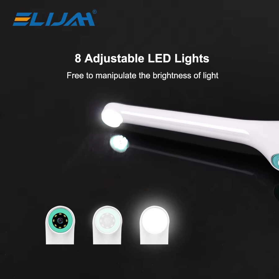 ELIJAH Drahtlose Intraorale Endoskop Kamera mit 2 MP HD WiFi und 8 LED-Leuchten für iOS und Android in Weiß - Bild 2