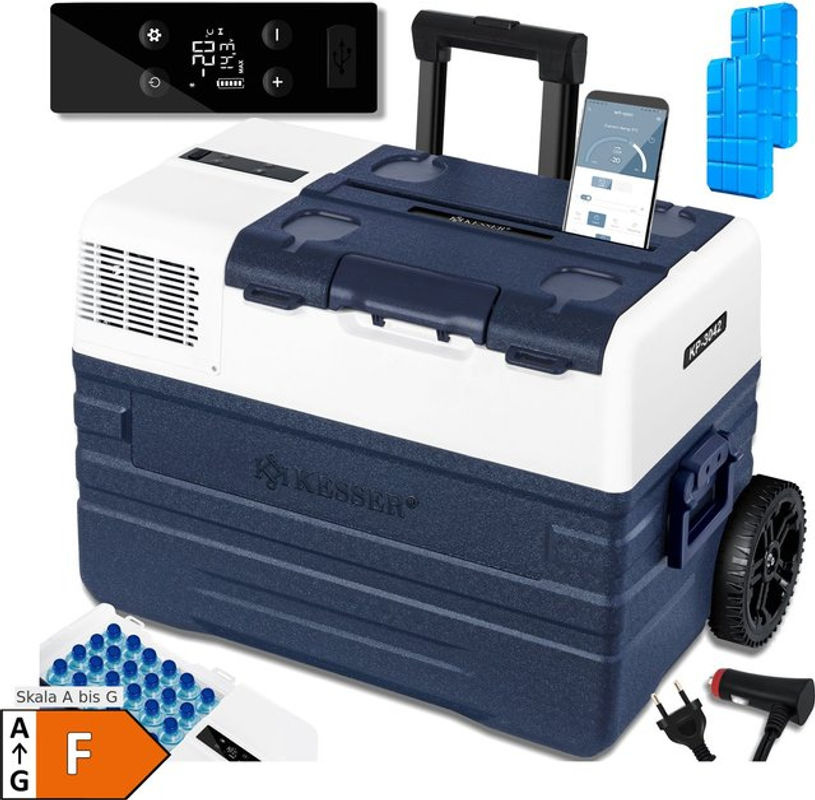 KESSER Kompressor Kühlbox und Gefrierbox mit APP-Steuerung in Blau für Auto, Lkw, Boot und Camping - Bild 2