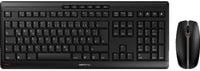 Cherry Stream Desktop kabelloses Tastatur- und Maus-Set mit CHERRY SX Scissor-Schaltern, 2.4 GHz, AZERTY Französisch, Schwarz - Bild 1