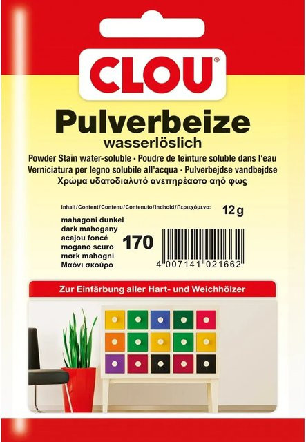 Clou Pulverbeize Mahagoni Dunkel Braun 12 g - Bild 1