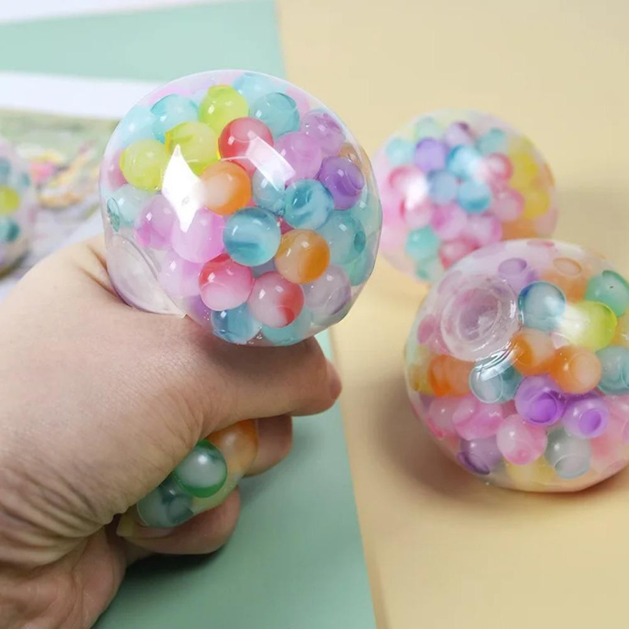 Yiran bag Regenbogenperlen-Druckreduzierball Squishy Fidget Toy - Bild 2