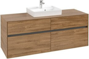 V&B Waschtischunterschrank Collaro in Kansas Oak, B/H/T: 140 x 54,8 x 50 cm - Bild 1