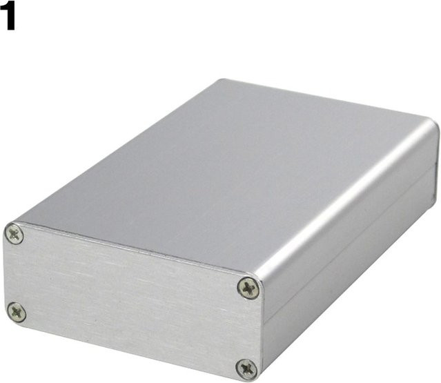 Aluminium Abschirmbox YULIN-002 in Silber als Leiterplattengehäuse und Projektbox, B/T/H: 8 x 5 x 2 cm - Bild 1