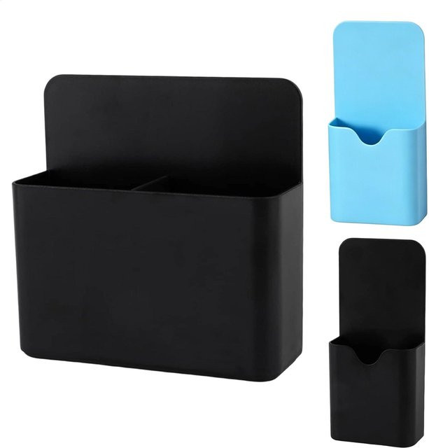 Magnetischer Stifthalter und Tassenorganizer aus Kunststoff in Schwarz für Whiteboard-Marker und Schulbedarf - Bild 1