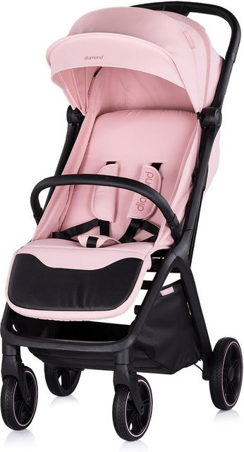 Chipolino Kinderwagen Diamond klappbar in Rosa mit Aluminiumrahmen und Sonnendach - Bild 1