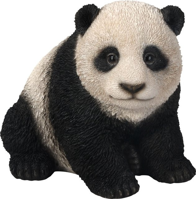 Kleiner Baby-Panda Figur aus Polystone von HotAnt in Schwarz-Weiß - Bild 1