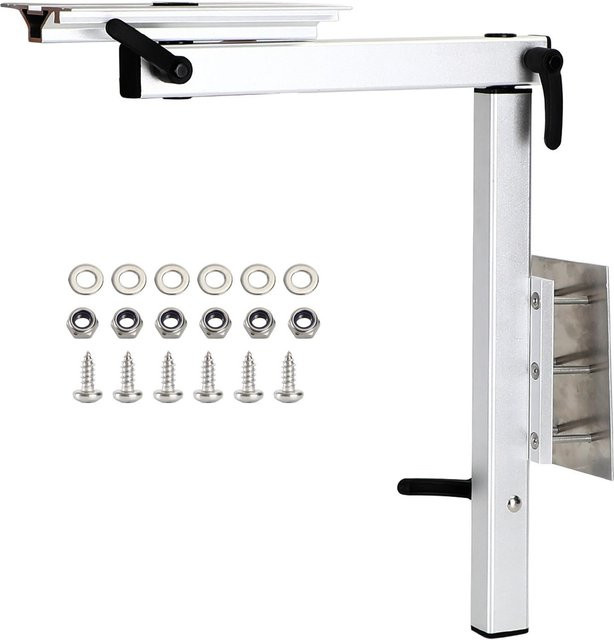 Artudatech Verstellbares Tischbein aus Aluminium mit 360-Grad-Drehung in Silber Matt - Bild 1