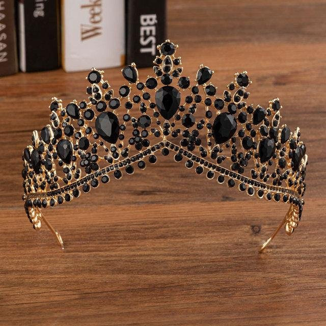 Wucifang Jewelry Diadem, Gold, Kristall, Vintage, Damen - Bild 1
