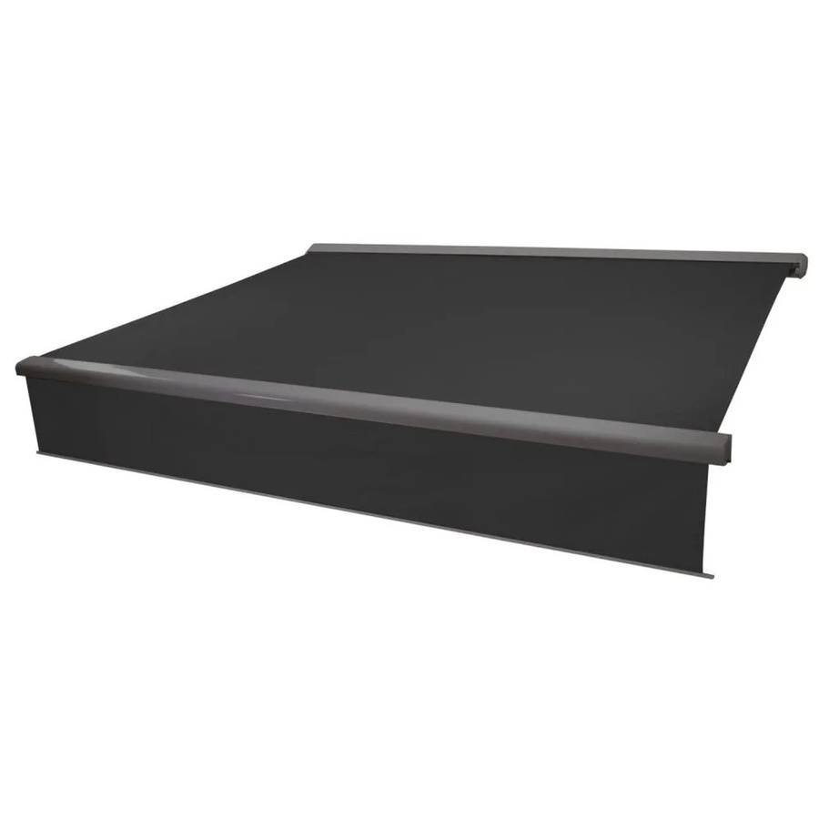 Elektrische Vollkassetten-Markise H124 MCW mit ausfahrbarem Volant, Breite: 4,5 m, Ausladung: 3 m, Farbe: Anthrazit Grau, Material: Polyester - Bild 3