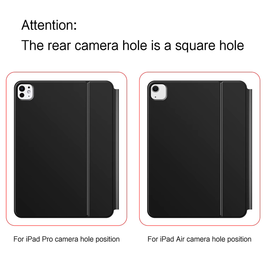 AJIUYU Smart Pogo Pin Tastaturhülle für iPad Pro und iPad Air in Schwarz - Bild 6