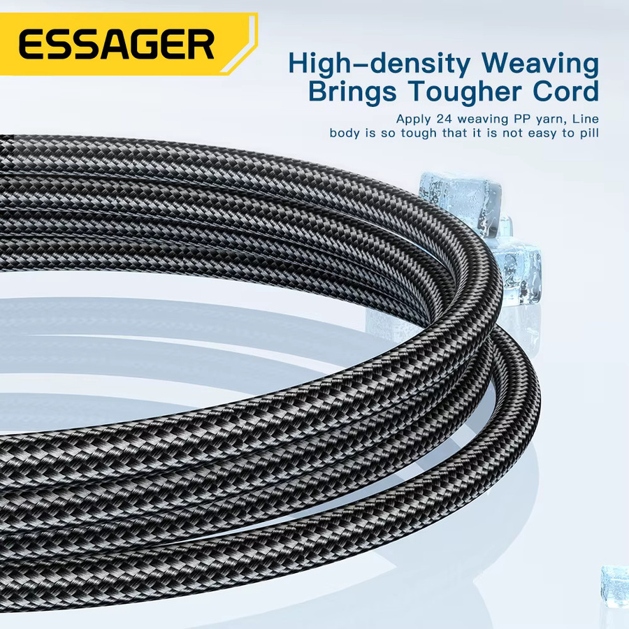 Essager USB Typ C Kabel 120W Super Schnellladung 6A in Schwarz - Bild 5