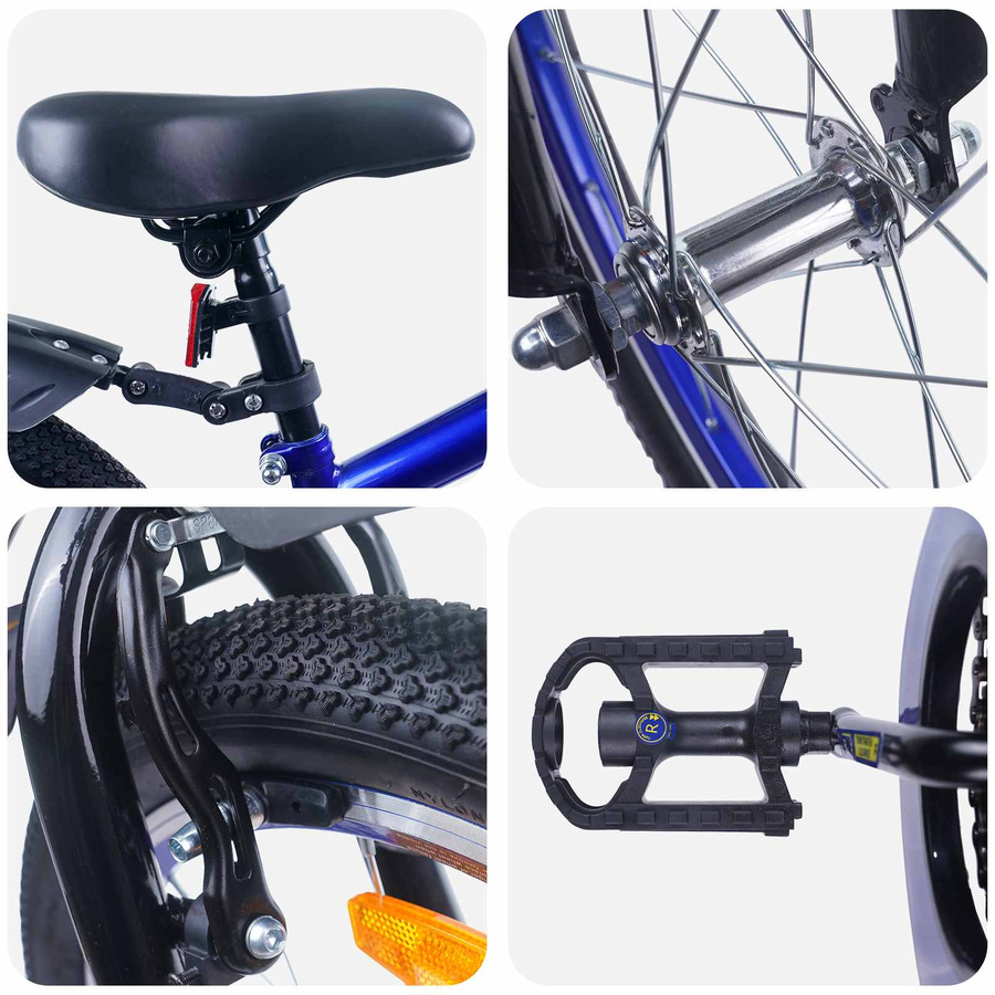 VD Home Furnishing Kinderfahrrad 18 Zoll Blau und Schwarz - Bild 1