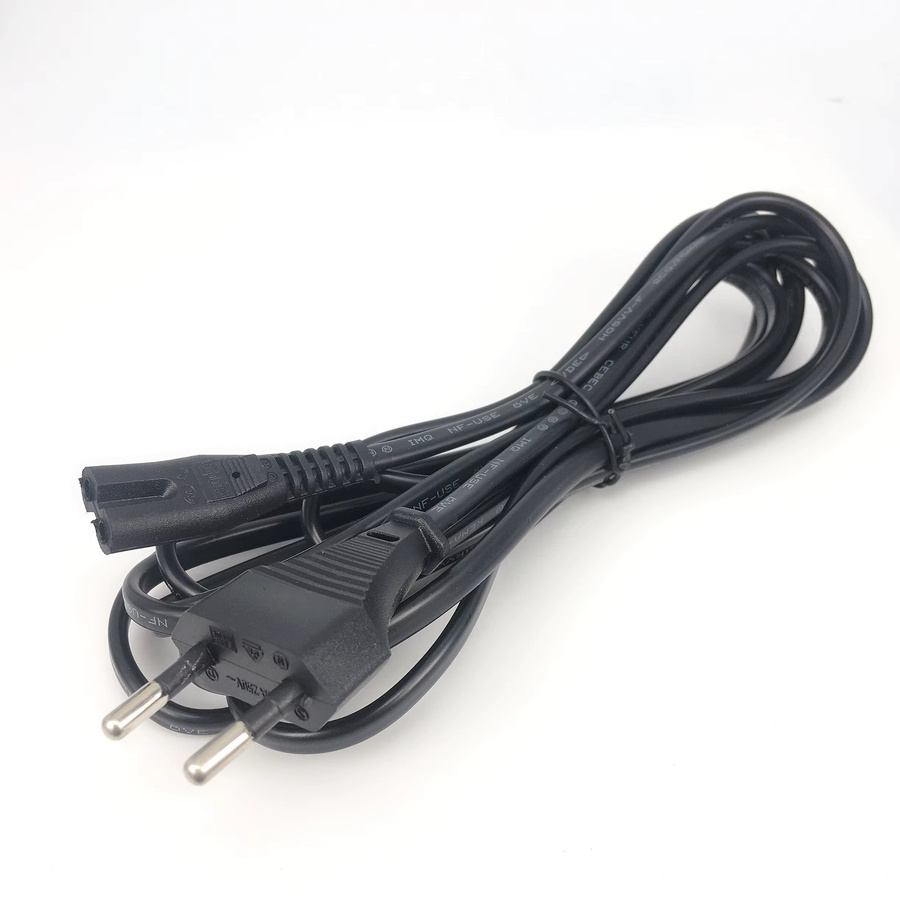 Bolantedz EU zu IEC 320C C7 AC-Netzkabel Schuko CEE7/16 bis C7 Figure 8 Stromkabel für Samsung Philips Sony LED-Fernseher in Schwarz - Bild 2