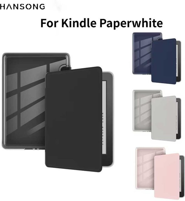 Hansong Acrylhülle für Kindle Paperwhite Colorsoft 2024 (12. Generation, 7 Zoll) und Kindle Paperwhite (11. Generation, 6,8 Zoll), Schwarz - Bild 1