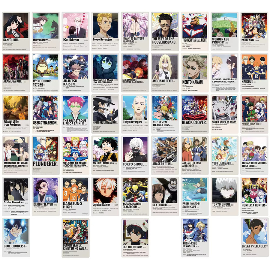 Bandai Jujutsu Kaisen, Angriff auf Titan, Anime Aufkleber, Set - Bild 3