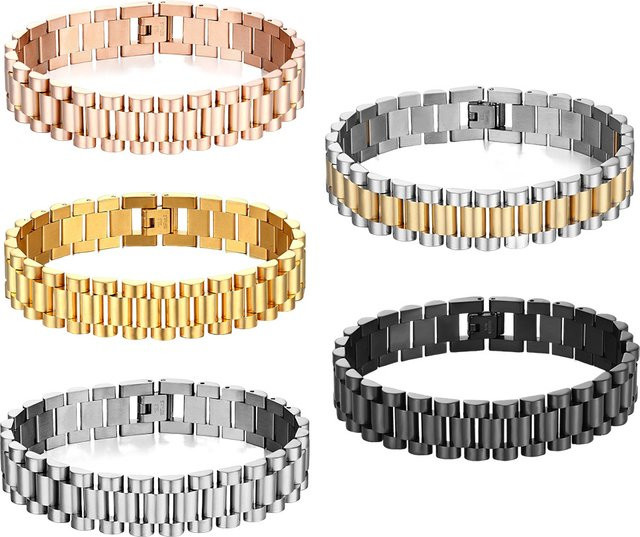 Armband 18K Vergoldetes Edelstahl, Gold, Herren - Bild 1