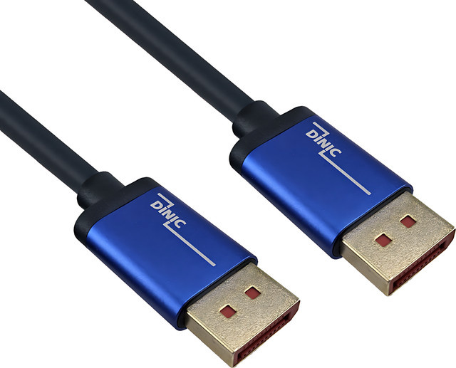 DINIC DisplayPort 1.4 HQ Kabel in Blau, 32.4Gbps, 4K@120Hz, 8K@60Hz, 3D, HDR, Länge: 3 m - Bild 1