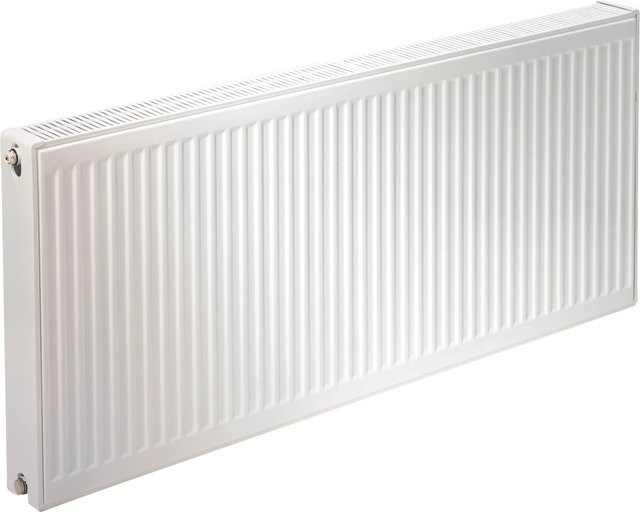 Heimeier Flachheizkörper aus Stahl in Weiß, B: 140 cm, H: 60 cm, 2259 W - Bild 1