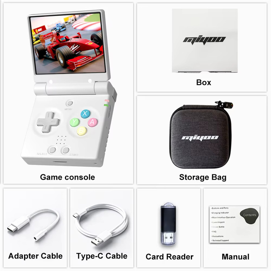 MIYOO Mini Flip Retro Handheld-Spielkonsole mit 2,8 Zoll IPS-Bildschirm in Schwarz - Bild 6