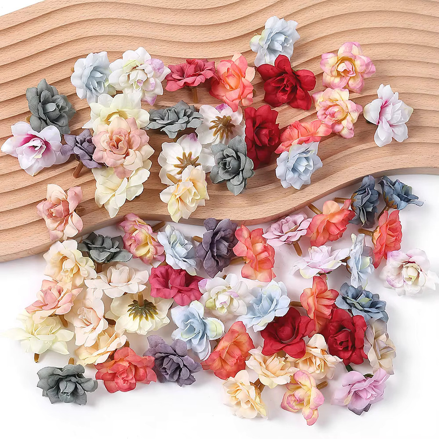 20 Stück künstliche Rosenköpfe aus Seide von MENGHAO in Helllila für Hochzeiten und DIY-Dekorationen - Bild 2