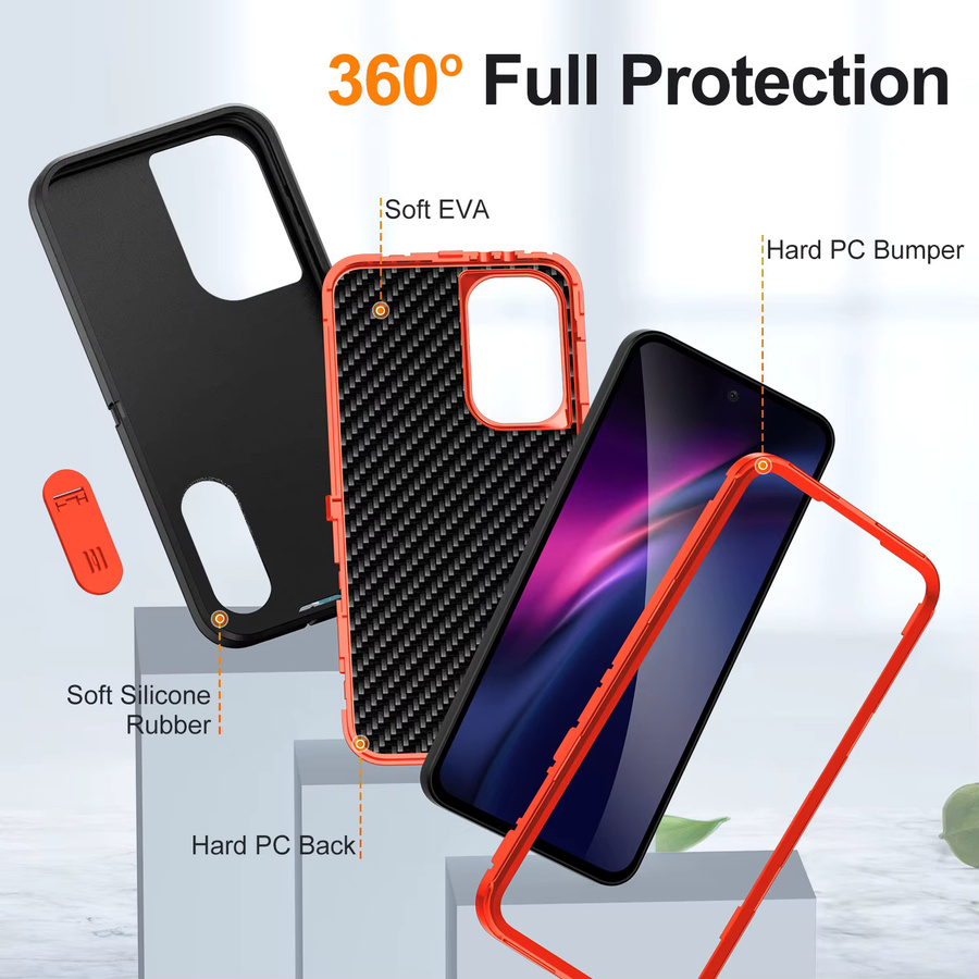 Robuste Militär-Schutzhülle für Samsung Galaxy A-Serie in Schwarz, Grau oder Grün - Bild 3