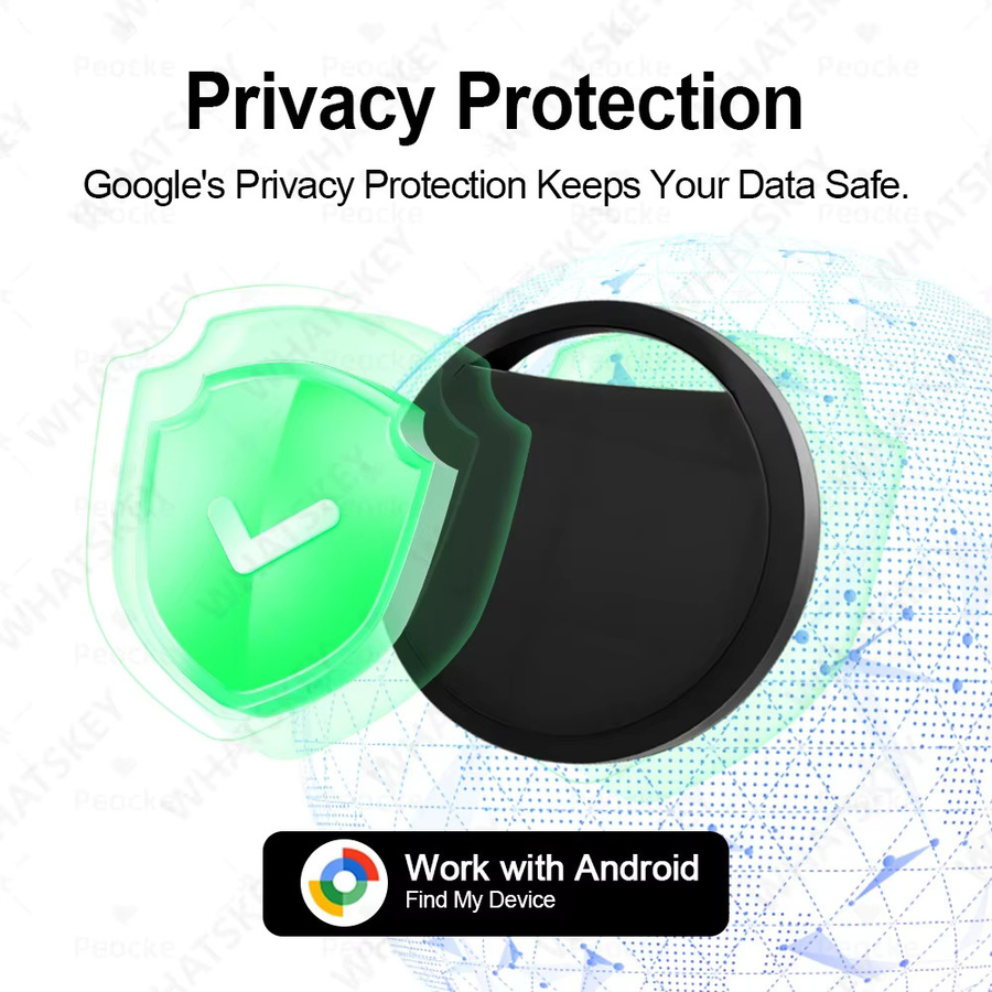 Google Android Smart Tag GPS Tracker Mini Bluetooth Locator in Schwarz für Find My Device Standortsuche - Bild 2