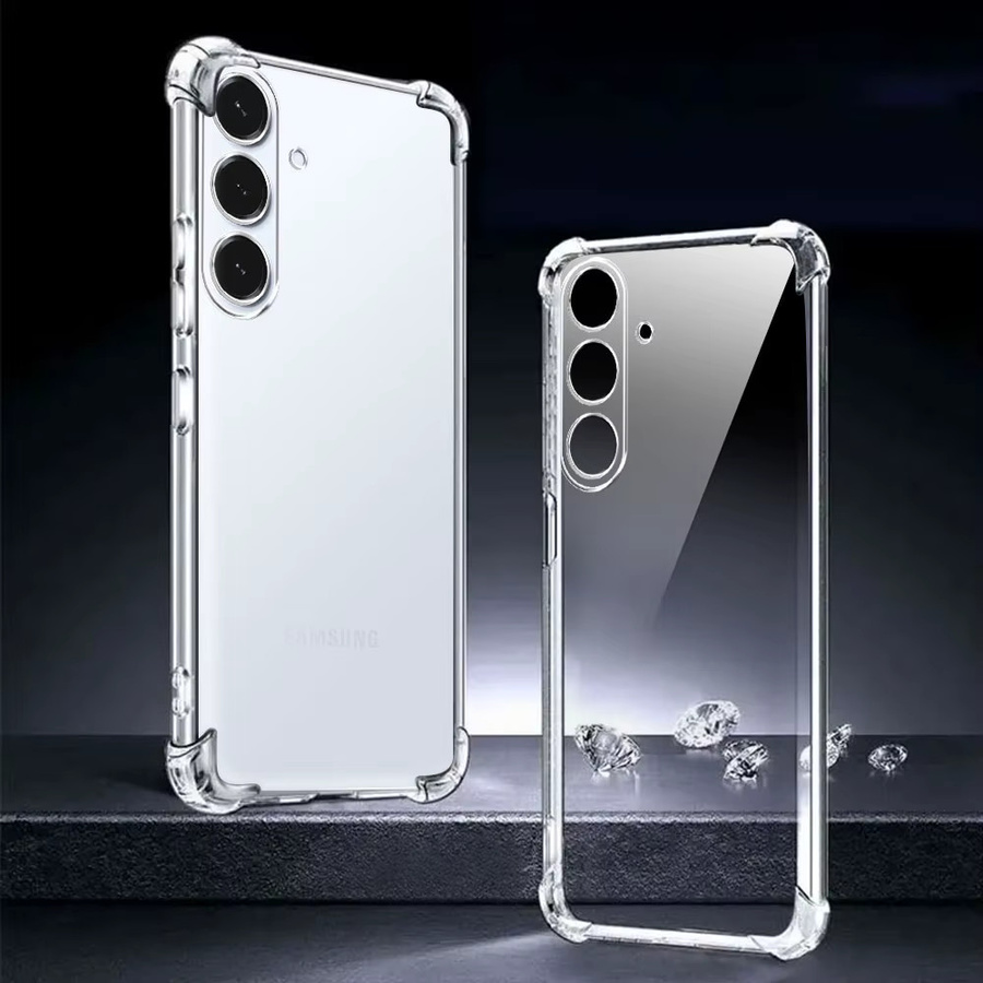 Stoßfeste Silikon Schutzhülle für Samsung Galaxy S25 Ultra, S24 Ultra, S23 Ultra, S22 Plus und weitere Modelle, Transparent - Bild 2