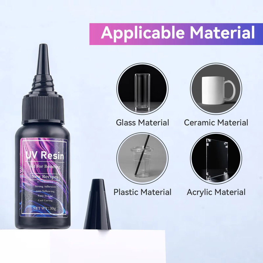 Transparentes UV Epoxidharz für DIY-Schmuck und Handwerk, schnell trocknend und hochtransparent - Bild 2