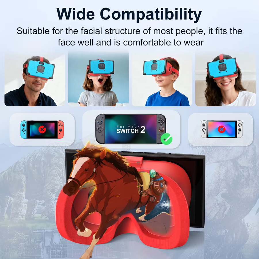 DROXUANK NS2 VR-Headset für Nintendo Switch 2, 3D Virtual Reality Brille und Spielekonsolen-Zubehör - Bild 3