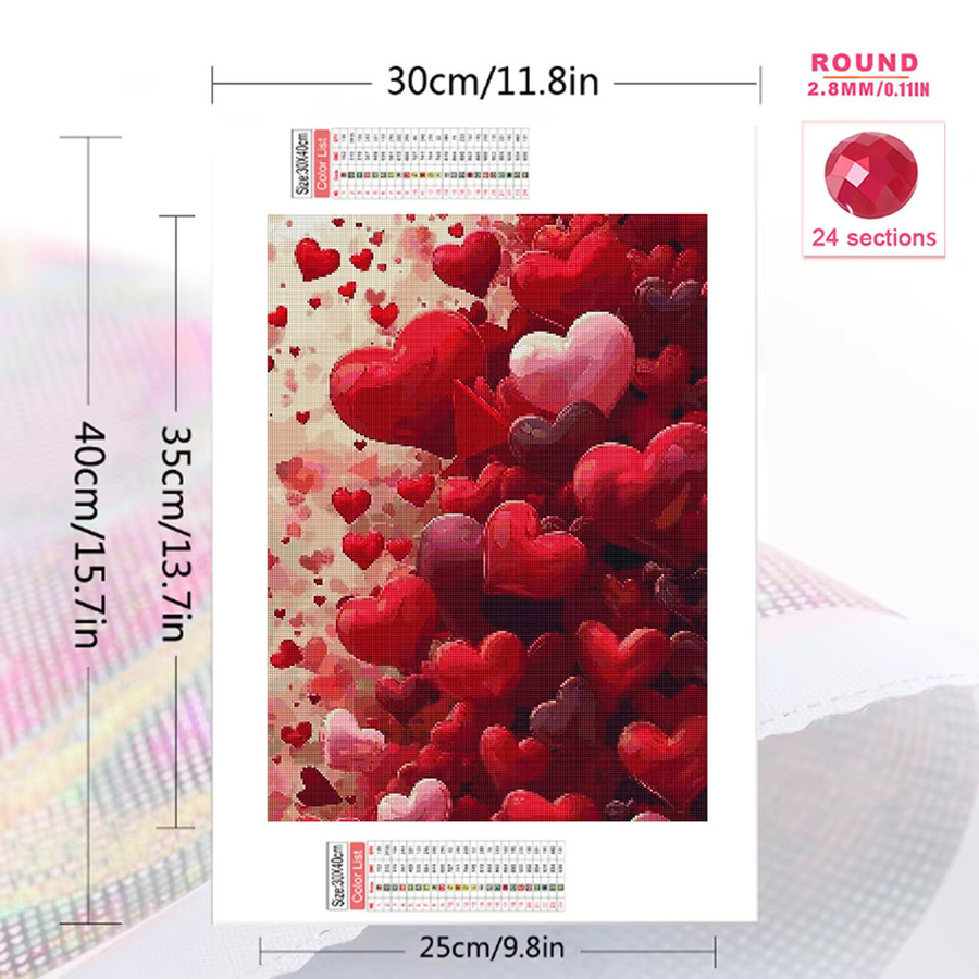 Evershine Liebe Herz Malerei, Diamant Stickerei Kit, Natur, Bunt / Mehrfarbig - Bild 2