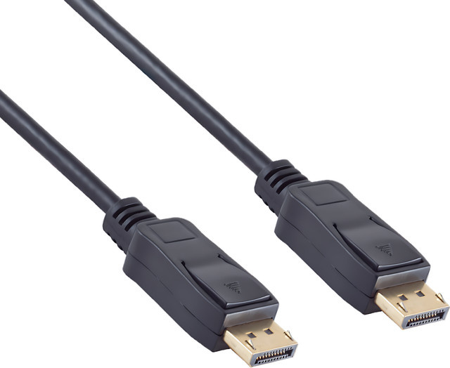 MAG DisplayPort 1.4 Kabel mit 2x DP Stecker für 8K in Schwarz, Länge: 1 m - Bild 1