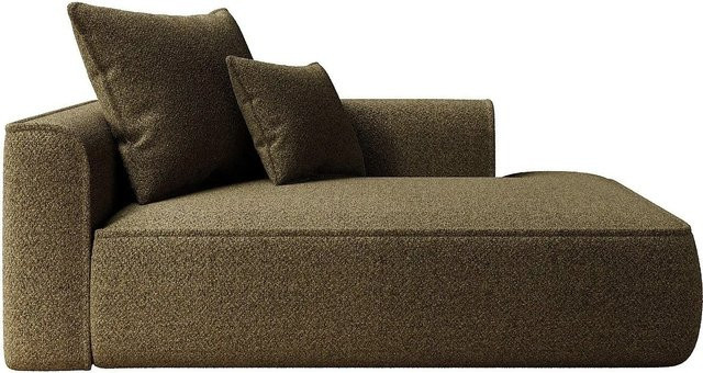 Vente-unique Recamiere Pineta ohne Schlaffunktion aus Chenille in Khaki, Breite: 180 cm, Tiefe: 115 cm, Höhe: 67 cm - Bild 1
