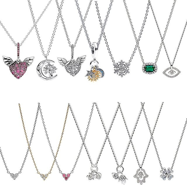 Potdemiel Halsketten-Set, 925 Silber, Kleeblatt, Zirkonia, Damen - Bild 1