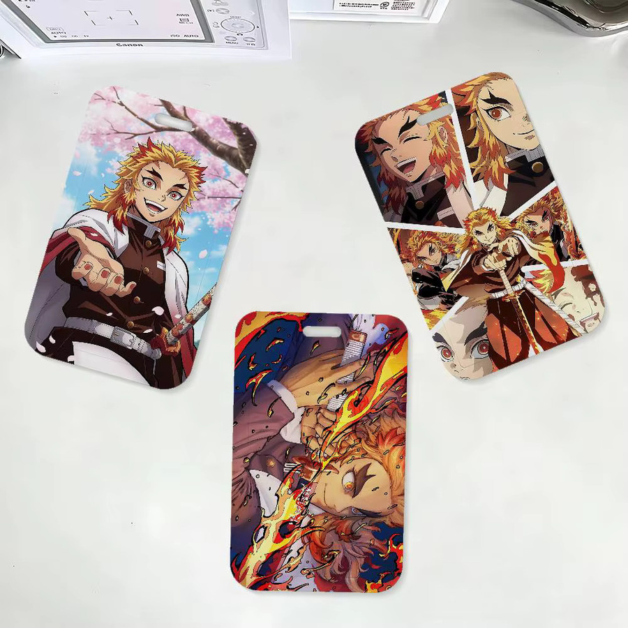 Anime Rengoku Kyoujurou Ausweishalter mit Umhängeband für Büro und Schule in Multicolour - Bild 3