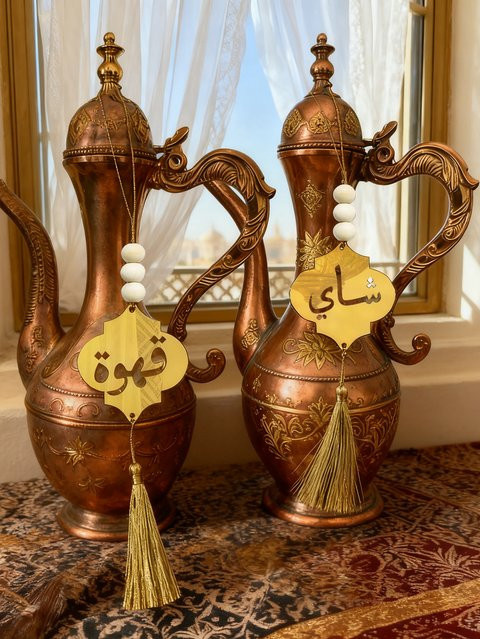 Goldene Islamische Acryl Hängedekoration mit Quasten für Ramadan und Eid Festival als Orientales Ornament - Bild 1
