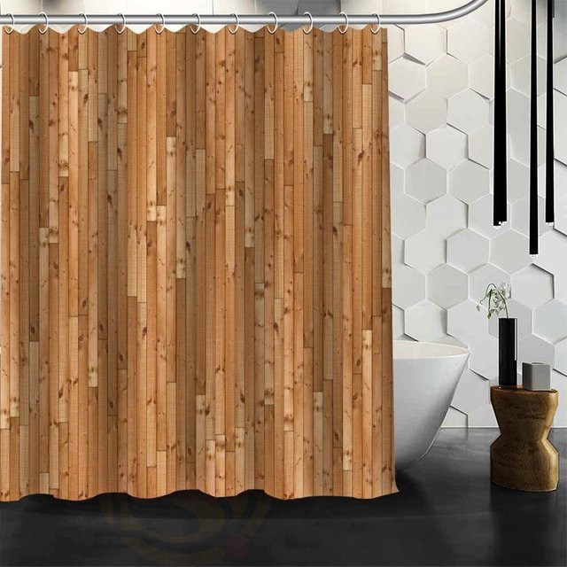 Baifenbai Home Furnishing Duschvorhang Der alte Wald aus wasserdichtem Polyestergewebe in Schokoladenbraun, B: 165 cm, H: 200 cm - Bild 1
