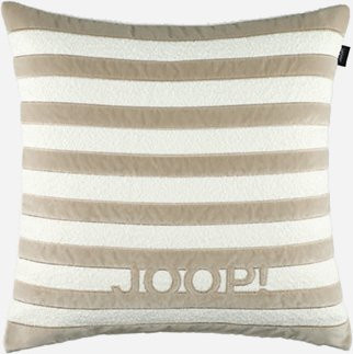 JOOP! FABRICS STUDIO Polsterkissen mit Vliesfüllung in Beige gestreift, B/T/H: 60 x 60 x 60 cm - Bild 1