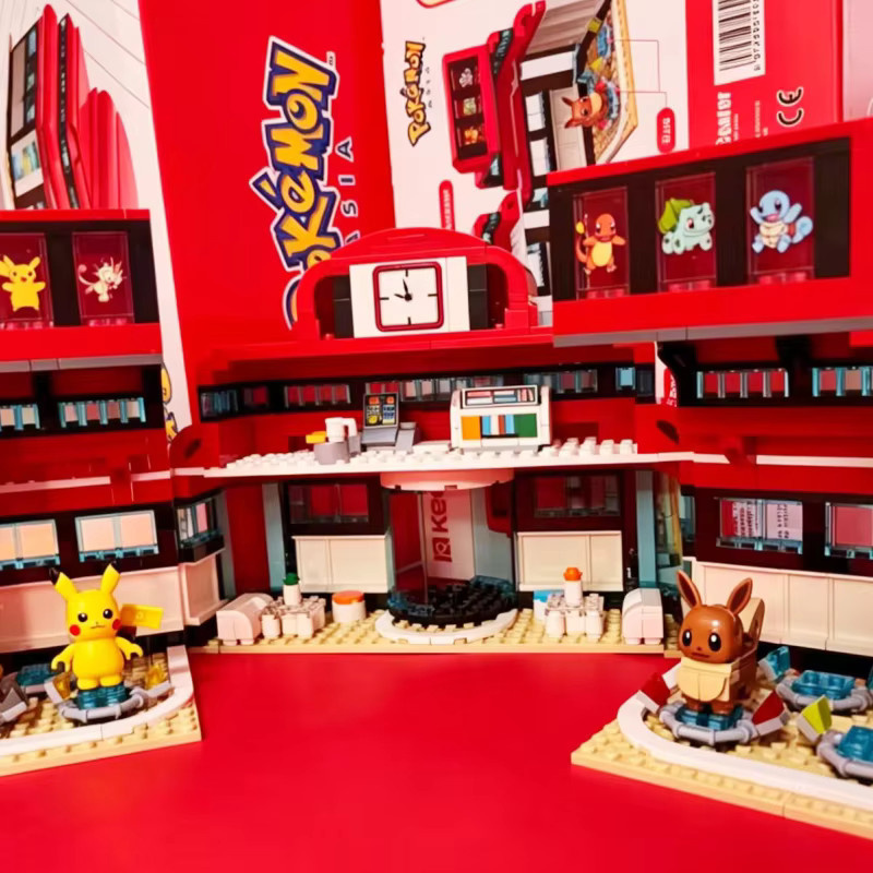 Keeppley Pokémon Center Pikachu Eevee Bausteine, Montagemodell - Bild 5