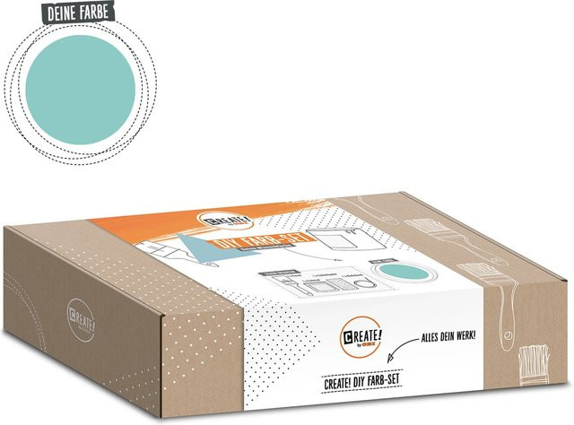 CREATE! by OBI DIY Farb-Set Blaugrün in Türkis mit Satin-Finish, 125 ml - Bild 1