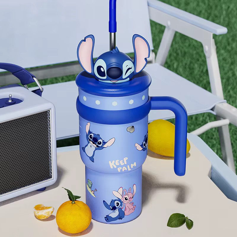 X&W Disney Thermosbecher Nick & Judy aus Edelstahl mit Strohhalm, 700 ml, tragbarer Kaffeebecher für Heiß- und Kaltgetränke - Bild 2