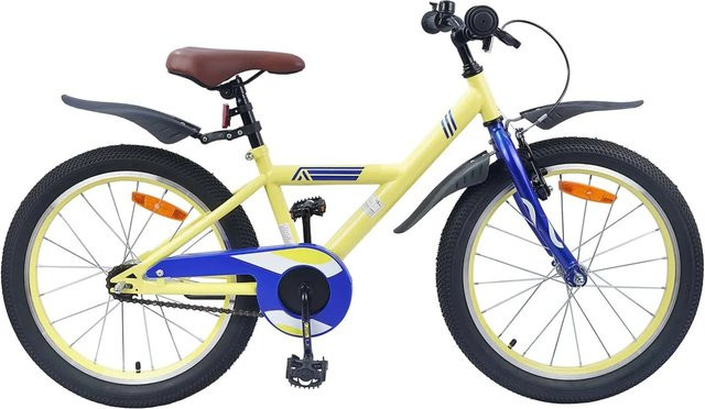 vidaXL Kinderfahrrad 18 Zoll Gelb für 5-7 Jahre Alt - Bild 1